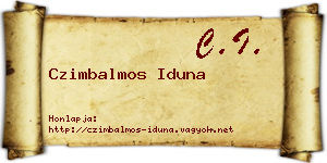 Czimbalmos Iduna névjegykártya